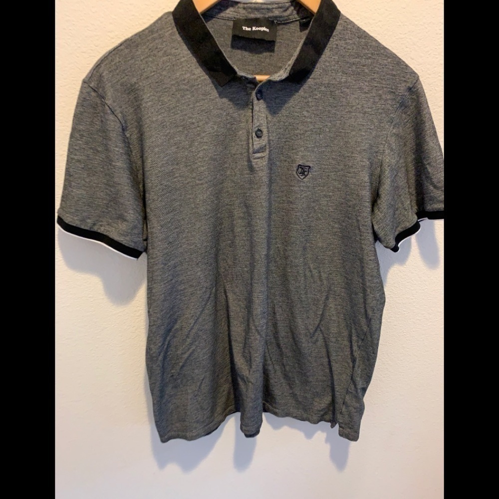 The Kooples Gray Polo with Black&White accents. Size L​​​​​​​​​​​​​​​​​​​​​​